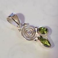 Silver Peridot Pendant - 2