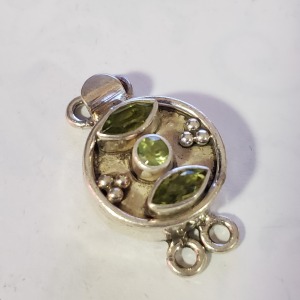 Silver Peridot Pendant