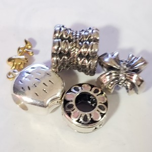 Silver Pack Of 4 Pandora Beads