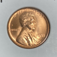 1955-D MS67RD Gem Wheat Copper Penny - 3