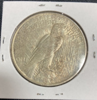 1927-D AU50 Peace Silver Dollar - 2