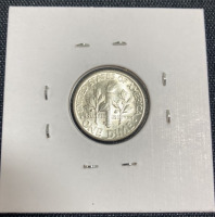 1960-D MS55FB Full Bands Silver Gem Dime - 2