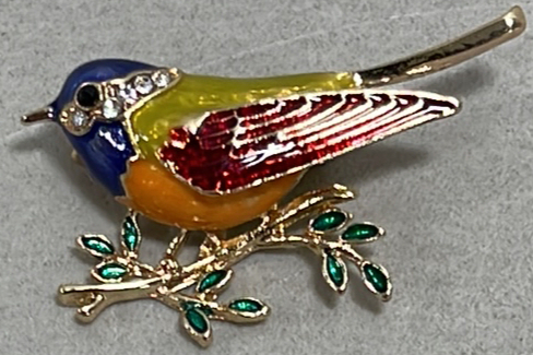 (1) Colorful Bird Pin/Broach