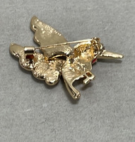 (1) Red & White Humminbird Pin/Broach - 2