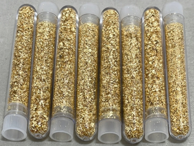 (8) Bottles Of Flake Gold/Leaf Gold