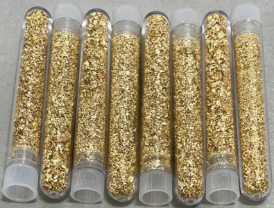 (8) Bottles Of Flake Gold/Leaf Gold