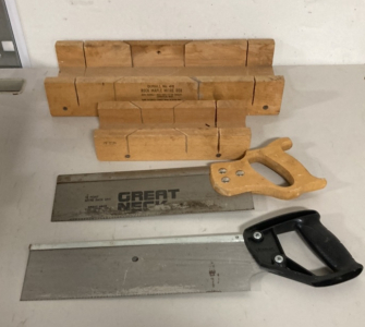 (2) Saws w/Mitre Boxes