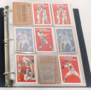 Binder With Approximately (350+) Vintage 1988 Topps Baseball Cards