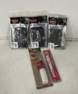 (3) TWG Proflex Wrist Support, (1) Gas Match Lighter With Safety Switch, (1) Pack Of Milwaukee 5 Sawzall Wood Blades