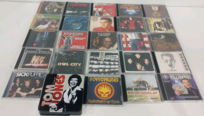 (25) Various Rock And Hip Hop Compact Disc CDS Including The Offspring, Depeche Mode And More!!