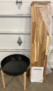 IKEA Small Spinning Side Table, Floating Wood Shelf