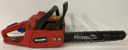 Homelite 16’’ Chainsaw Blade And Chainsaw With 20 Stroke Engine