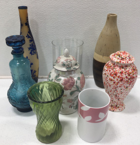 (8) Assorted Vases