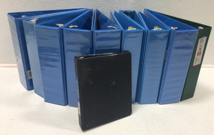 (10) Assorted 3-Ring Binders