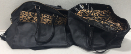 (2) Large Matching Victoria Secret Tote Bags