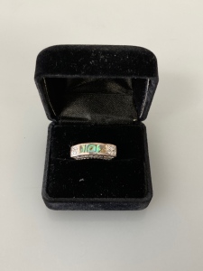 .925 Abolone Ring Size 7.25