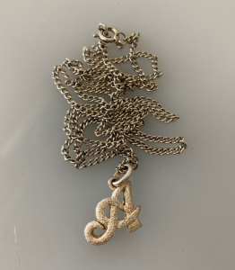 .925 Sterling Initial &ldquo;A&rdquo; On 24&rdquo; Stainless Chain