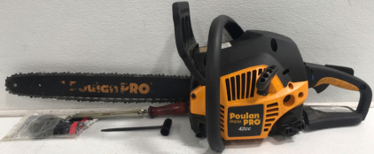 Poulan Pro 42cc Chainsaw With Tools, Chain & Case