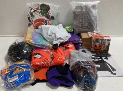 Halloween Decor and Costumes: Masks, Treat Bags, Capes, Tutus, Blow Up Pumpkin, Yard Signs, and more