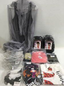 (1) Beautiful Zombie XL Costume (4) Elvis Wigs (8) Masquerade Mask & More!!