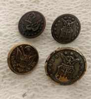 (25) Antique And Unique Military Buttons From Different Branches - 3