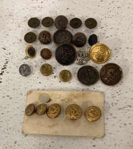 (25) Antique And Unique Military Buttons From Different Branches