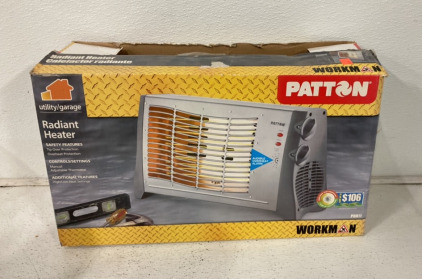 Patton Utility Radiant Heater With Adjustable Thermostat