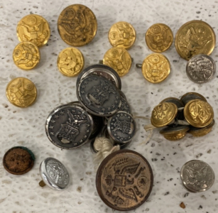 (25) Antique And Unique Military Buttons From Different Branches