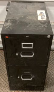 15’’ x 26 1/2’’ x 29’’ Black 2 Drawer Filing Cabinet