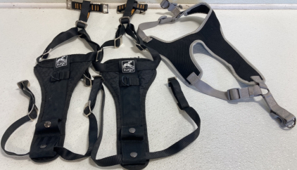 (3) Black Large Dog Harnesses