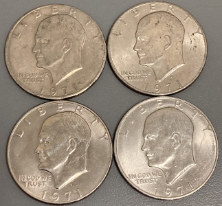 (4) 1971 Eisenhauer Dollars