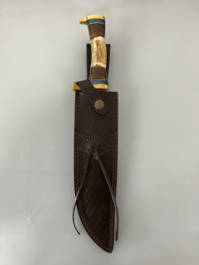 Marbles Manufacturer, Bowie Knife with Leather Sheath