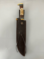 Marbles Manufacturer, Bowie Knife with Leather Sheath