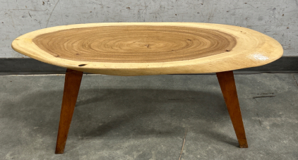 39”x 12”x 16” Custom Wood Natural Slab Table