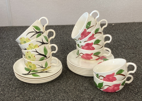 Rio Stetson China Co Teacups and Saucers (Serve Up to 10)