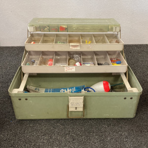 Tackle Box with Hooks, Lines, and More