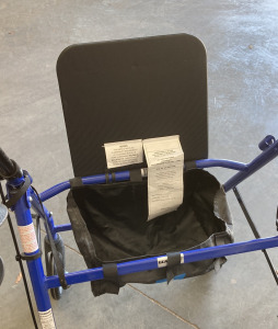 Walker with Brakes and Storage Seat