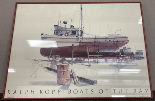 Framed Boat Watercolor Print