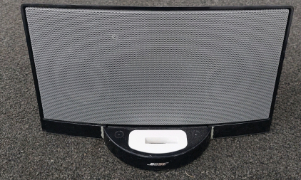 Bose Sound Dock Digital Music System. Sylvania Jumbo Digit Bluetooth Clock Radio. Golf Sense Revolutionary 3D Motion Sensors. RDM Check Reader. Central Pneumatic Air Vacuum Pump. Tape holder.