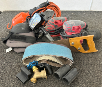 Hyper Tough Sanders, Sanding Belts, Shop Lights and More