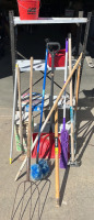 Shelf, Sprayer, 1 Gal Gas Can, Shovels Drip Watering System and more