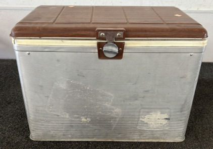 Vintage Metal/ Wood Cooler