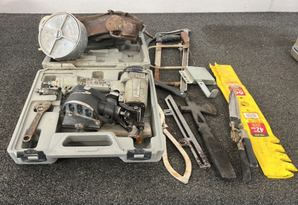 Porter Cable Nail Gun, Leather Tool Belt, Saws and more