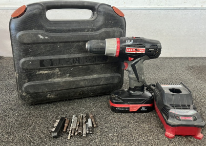 Black & Decker Case, Craftsman Drill w/ Charger, and Bits