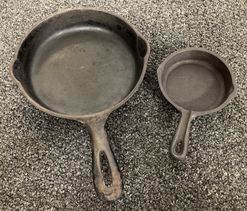 6-1/2&rdquo; And 3-3/4&rdquo; Cast Iron Skillets