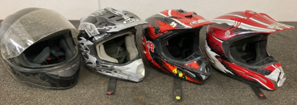 (4) Off-Road Motorsport Helmets