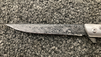 Damascus Pocket Knife With Sheath - 2