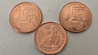 (3) One Ounce Copper Rounds- .999 Pure