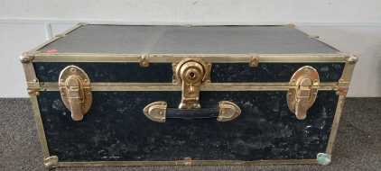 Vintage Black Storage Trunk