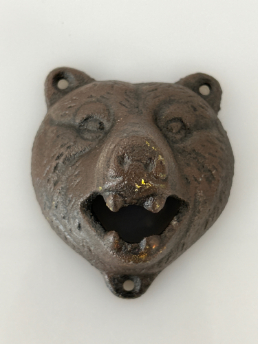 Cast Iron Bear Head Bottle Opener